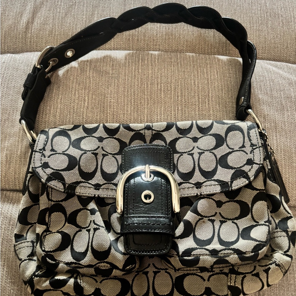 Gray and Black Purse